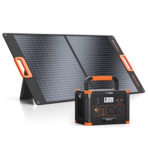 100W-Portable-Solar-Panel-Kit-with-500W-Power-Station-519Wh140400mAh-Solar-Generator-Outdoor-Backup-Lithium-Battery-Pack-Power-Supply-with-AC-Outlet-for-Tent-Camping-Home-Emergency-Traveling-RV-Trip-0