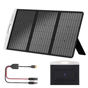 100w Solar Panel Portable, Ericsity 100 watt Solar Panel for Power Station & Solar Generator, Foldable Solar Panel with XT60 Connector for Camping, Outdoor Travel RV, Off The Grid System
