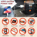 111Wh/30000mAh Portable Power Station, Camping Solar Generator Power Bank with AC Outlet 2USB Ports for CPAP Outdoors Tent Camping RV Fishing Home Laptop Emergency Backup