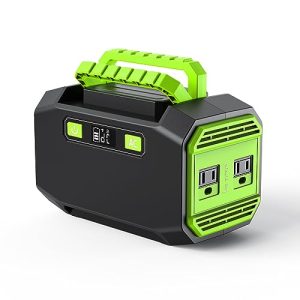 200w Portable Power Station, Electric Generator 39000mAh/133Wh Lithium Battery Backup Supply, Solar Powered (solar panel not included) Pack with LED Light, for Outdoor RV Camping Home Emergency