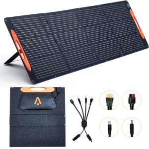 210W Portable Solar Panels Suitable for 99% of Power Stations.Waterproof IP68 Foldable Solar Panel with MC-4 Anderson Output Connector,DC7909, DC5521for RV,Camping, Blackout