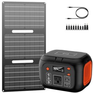 30W-Portable-Foldable-Solar-Panel-Charger-for-Outdoor-Camping-12-Volt-Waterproof-High-Efficiency-Solar-Panel-Kit-Portable-Power-Station-97Wh-Power-Bank-26400mAh-Battery-Pack-Fasting-Charging-150W-AC-0