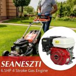 4 Stroke Gasoline Engine, 6.5HP 160CC Gas Engine OHV Air Cooled Pull Start Motor, Single Cylinder Pull Start Gas Powered Motor for Go Kart, Compressors, Pump Generators, Lawn Mowers (US Stock)