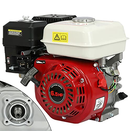 4 Stroke Gasoline Engine, 6.5HP 160CC Gas Engine OHV Air Cooled Pull Start Motor, Single Cylinder Pull Start Gas Powered Motor for Go Kart, Compressors, Pump Generators, Lawn Mowers (US Stock)