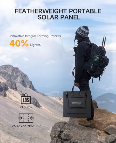 400W Portable Solar Panel, Egretech PSP 400W Foldable Portable Solar Panel Charger, Weight 21.38lbs with MC-4 to Anderson/XT60/DC7909 Output Connectorto for Outdoor Adventures, Solar Generator