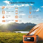 473Wh Portable Power Station,500W Outdoor Solar Generator, Rechargeable Lithium Battery Pack with 110V AC Out/DC 12V / USB Ports for RV Trip camping,Outdoor Adventure，Emergency and More