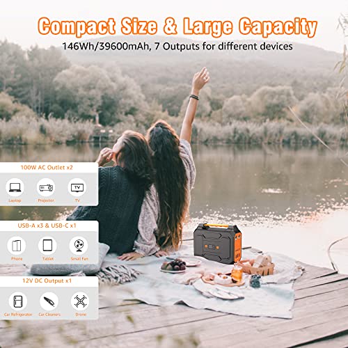 500W Portable Power Station and 100W Portable Power Bank with AC Outlet, 296Wh Solar Generator Backup Battery Pack and 146Wh Portable Laptop Charger for Home Emergency Outage, Outdoor Camping RV Trip