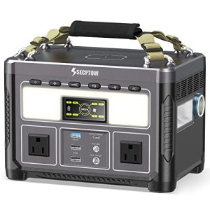 600W Portable Power Station, 300Wh Battery Backup w/ 2 x 600W (Peak 1200W) AC Outlets & 15W Wireless Charging, 9-Ports Outdoor Generator, 65W USB-C, Solar Generator for Emergencies Home Camping RV