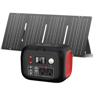 60W Portable Foldable Solar Panel Charger for Outdoor Camping 12 Volt Waterproof High Efficiency Solar Panel Kit&Portable Power Station 228Wh Power Bank 61600mAh Battery Pack Fasting Charging 300W AC