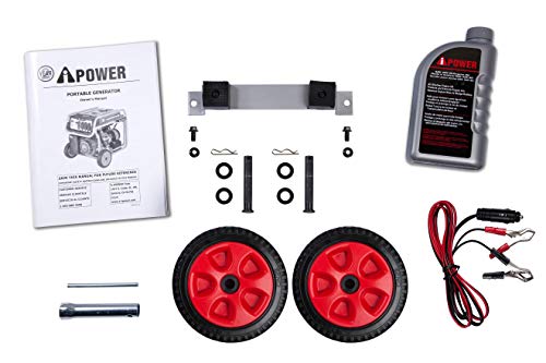 A-iPower SUA10000EC 10000-Watt Portable Generator W/Electric Start CARB Complied, 10000 Rated Watt/8000 Running Watt, Red & Gary