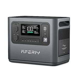 AFERIY Portable Power Station 1200W (2400W Surge)1248Wh LiFePO4 UPS Pure Sine Wave, Fully Charged in 1.5 Hours, 3500 Cycles + 14 Output ports Solar Generator for Home CPAP Camping Travel RV