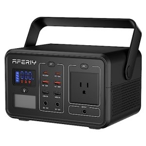 AFERIY Portable Power Station, 224Wh Solar Generator with AC Outlets / 8 Output Ports for Home Backup, Emergency, Outdoor Camping