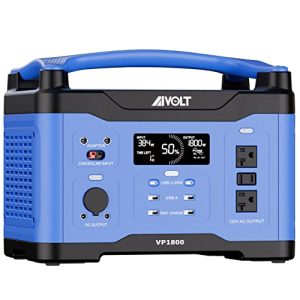 AIVOLT Portable Power Station 1800W Solar Powered Generator 1602Wh, 3 AC Outlets (Surge 3600W), USB-C Ports, Fast Charge, Wireless Charging, Solar Generators for Home Backup & Outdoor Activities