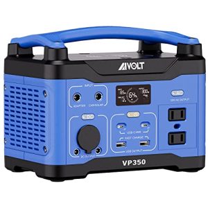 AIVOLT Portable Power Station 300W/266Wh Solar Powered Generator, Backup Lithium Battery with LED Light 120V Pure Sine Wave AC Outlets(Surge 600W), USB-C Ports, for Outdoor Camping Home CPAP Backup