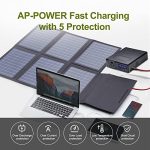 ALLPOWERS Foldable 60W Solar Panel Charger - Waterproof Portable Panel with 18V DC, 60W USB-C and USB-A Outputs for Laptops, Cell Phones, Solar Generators and 12V Batteries