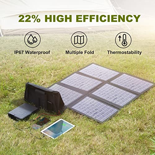 ALLPOWERS S200 Portable Power Station with SP026 Portable Solar Panel Included, 200W 154Wh Solar Generator with 60W Foldable Solar Panel, Solar Backup Power for Home Use RV Camping Emergency
