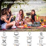 ALLWEI 300W Portable Power Station, 280Wh Solar Generator Peak 600W with 2 AC Outlets, PD60W USB-C, DC, LED Light 78000mAh Lithium Battery Generator for CPAP Home Camping Emergency Backup Outdoor