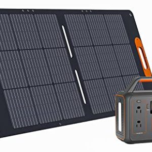 ALLWEI-Solar-Generator-300W-with-100W-Solar-Panel-280Wh-Portable-Power-Station-with-110V-AC-Outlet-USB-C-Port-Solar-Powered-Generator-Backup-Lithium-Battery-for-Outdoor-Camping-CPAP-Home-Emergency-0