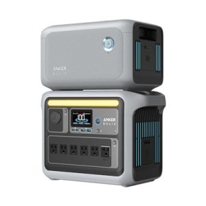 Anker SOLIX C1000 Portable Power Station and BP1000 Expansion Battery, 1800W Solar Generator, Full Charge in 58 Min, 2112Wh LiFePO4 Battery for Outdoor Camping and Home Backup (Optional Solar Panel)