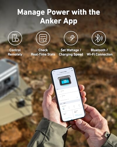 Anker SOLIX C800 Portable Power Station, 1200W (Peak 1600W) Solar Generator, Full Charge in 58 Min, 768Wh LiFePO4 Battery for Outdoor Camping, RVs, Road Trip, and Power Outages (Optional Solar Panel)