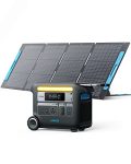 Anker SOLIX F2000 Portable Power Station, PowerHouse 767, 2048Wh GaNPrime Solar Generator with 200W Solar Panel, LiFePO4 Batteries, 4 AC Outlets Up to 2400W for Home, Power Outage, Outdoor Camping