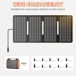Apowking 146Wh Portable Power Station with 40W Foldable Solar Panel, 100W Solar Generator, Portable Power Bank with AC Outlet 110V USB DC Output for Camping, Emergency, Home Use, Traveling, RV Trip