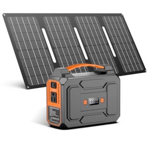 Apowking-146Wh-Portable-Power-Station-with-40W-Foldable-Solar-Panel-100W-Solar-Generator-Portable-Power-Bank-with-AC-Outlet-110V-USB-DC-Output-for-Camping-Emergency-Home-Use-Traveling-RV-Trip-0
