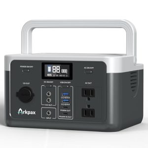 Arkpax S300 Portabel Power Station 256Wh Lithium Backup Battery Pure Sine Wave AC Outlet 110V/300W Solar Generator(Solar Panel Optional) Ideal for Outdoor Camping/Rvs/Home Power Outages