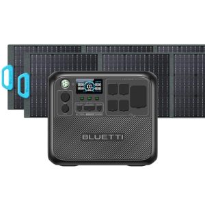 BLUETTI Portable Power Station AC200L with 2 200W Solar Panel Included, 2048Wh LiFePO4 Battery Backup w/ 4 2400W AC Outlets (3600W Power Lifting), Solar Generator for Camping, Home Use, Emergency