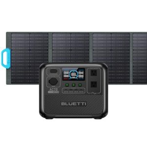 BLUETTI Portable Power Station AC70 with PV120 Solar Panel, 768Wh Solar Generator with 2 1000W (Power Lifting 2000W) AC Outlets, 100W Type-C, 0-80% in 45 Min., LiFePO4 Backup Power for Camping, Travel
