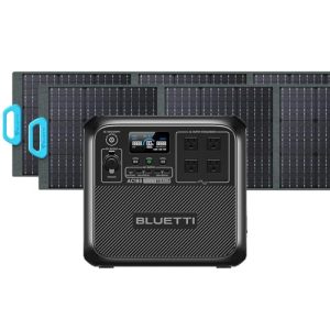 BLUETTI Solar Generator AC180 with 2 PV200 Solar Panel Included, 1152Wh Portable Power Station w/ 4 1800W (2700W Surge) AC Outlets, LiFePO4 Emergency Power for Camping, Off-grid, Power Outage