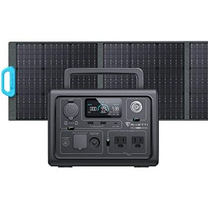 BLUETTI Solar Generator EB3A with PV200 Solar Panel Included, 268Wh Portable Power Station w/ 2 600W (1200W Surge) AC Outlets, LiFePO4 Battery Backup for Outdoor Camping, Travel, Emergency