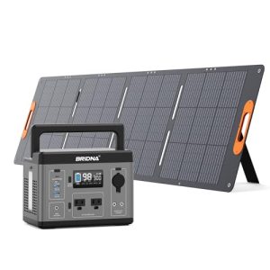 BRIDNA-296Wh-Portable-Power-Station-With-120W-Portable-Solar-Panel-Solar-Power-Generator-300W-AC-outlet-for-Home-Outdoor-Camping-Emergency-Backup-0