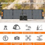 BRIDNA 512Wh LiFePO4 Portable Power Station 500W(Peak 1000W), Battery Backup with UPS Function, Solar Powered Generator for Camping, Battery Backup Power Supply for Home Emergency, Outdoor, CPAP, Trip