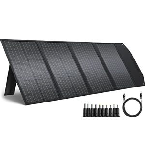BROWEY 120W Foldable Solar Panel , IP68 Waterproof Portable Solar Panel Kit with QC 3.0 and USB-C Outputs, Adjustable Stand Foldable Solar Charger for Outdoor RV Camping Van Off-Grid Solar Backup