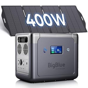 BigBlue 2500W Solar Generator with 400W Portable Solar Panel, CellPowa 2500 1843Wh Power Station with APP and GPS, 2Hrs AC Charge to 100%, 10ms UPS, Backup Battery Kit for RV Camping Outdoor Home Use