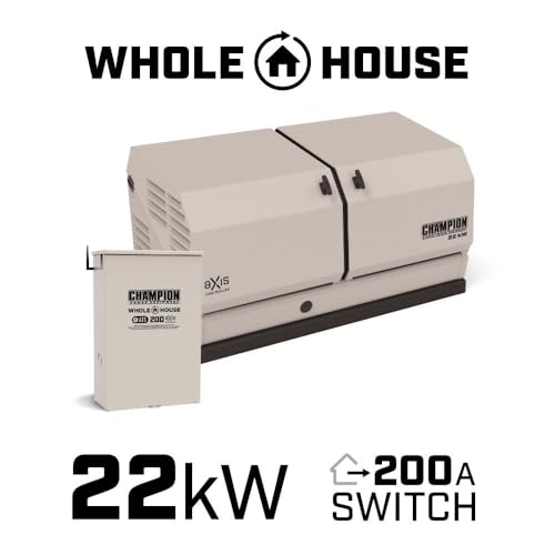 Champion Power Equipment 201222 22 kW aXis Home Standby Generator with 200A Whole House Switch