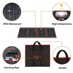 DOKIO 160w 18v Portable Foldable Solar Panel Kit (22x21inch, 9lb) Solar Charger with Controller 2 USB Output to Charge 12v Batteries/Power Station (AGM, Lifepo4) Rv Camping Trailer Emergency Power………