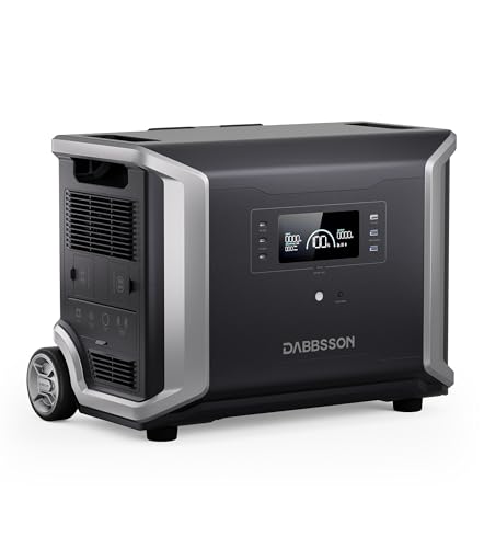 Dabbsson DBS 3500 Portable Power Station,3400W Solar Generator for Home Backup Power,Outdoors,Camping,RVs,Pure Sine Wave Fast Charging LiFePO4 (LFP) Battery
