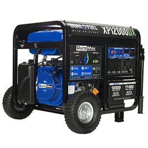 DuroMax XP12000DX 12,000-Watt/9,500-Watt 457cc Electric Start Dual Fuel Portable Generator w/CO Alert,Black/Blue
