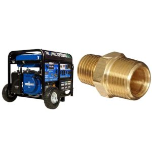 DuroMax-XP13000HXT-13000-Watt-500cc-Tri-Fuel-Gas-Propane-Natural-Gas-Portable-Anderson-Metals-56123-1208-Brass-Pipe-Fitting-Reducing-Hex-Nipple-34-Male-Pipe-x-12-Male-0