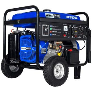 DuroMax XP8500E Gas Powered Portable Generator-8500 Watt Electric Start-Camping & RV Ready, 50 State Approved, Blue/Black