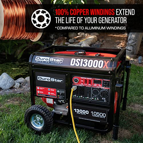 DuroStar DS13000X 13,000-Watt/10,500-Watt 500cc Electric Start Portable Generator w/CO Alert
