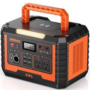 EBL Portable Power Station 1000W, Camping Solar Generator 270000mAh with 110V AC Outlet, PD 60W Fast Charging For Home Camping Emergency Backup