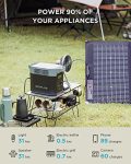 EF ECOFLOW Solar Generator DELTA 2 with 2x220W Portable Solar Panels, 1024Wh LFP Battery, Fast Charging, Portable Power Station for Home Backup Power, Camping & RVs