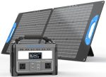 ENERNOVA Solar Generator ETA, 288Wh Portable Power Station with 100W Solar Panel, 2 * 600W (1200W Surge) AC Outlets, LiFePO4 Battery for Camping, RV, Outdoors, Off-Grid, Emergency
