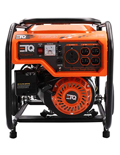 ETQ-13 Tough Quality 3600-Watt Gas Powered Generator, Extremely Quiet- CARB Compliant