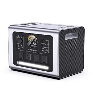 Egretech Sonic 2200W Portable Power Station, 2200Wh Backup Lithium Battery Solar Generator with 4 x AC Outlets 2200W (3300W Peak), Fully Charge in 1.67Hrs for Emergency, RV, Camping, Home Outage