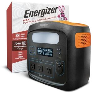 Energizer Portable Power Station, 960W with LiFePO4 Battery, 110V/700W Pure Sine Wave AC Outlet, USB-C PD 100W, Solar Generator for Outdoor Use, Home Emergency, Power Outages, RV, Camping, CPAP