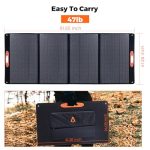 Euker 420W Portable Solar Panels, Foldable Solar Panel with MC4 Output for 99% Power Station/RV for Camping Home Blackout Folding Panel